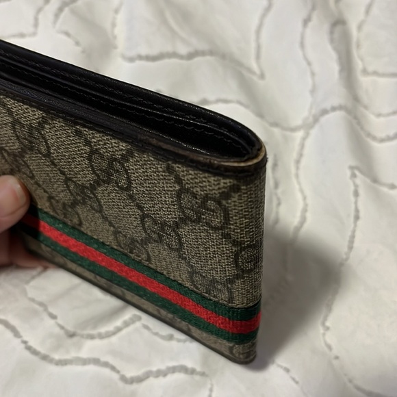 GUCCI GG Coating Canvas Leather Bifold Wallet Compact Wallet - Picture 6 of 6